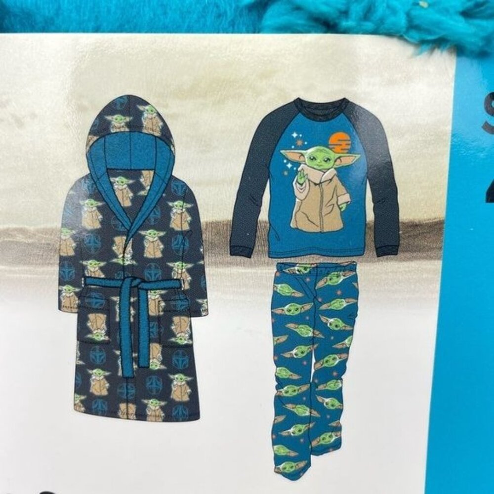 DISNEY Star Wars Kids' 2-piece Pajamas with Robe long Sleeve Size 3T - Picture 3 of 9